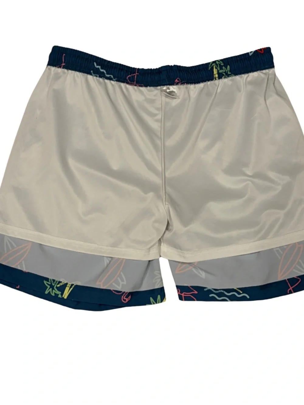 Chubbies Swim Trunks Men’s XL Blue Flamingo Surf Print Stretch Shorts